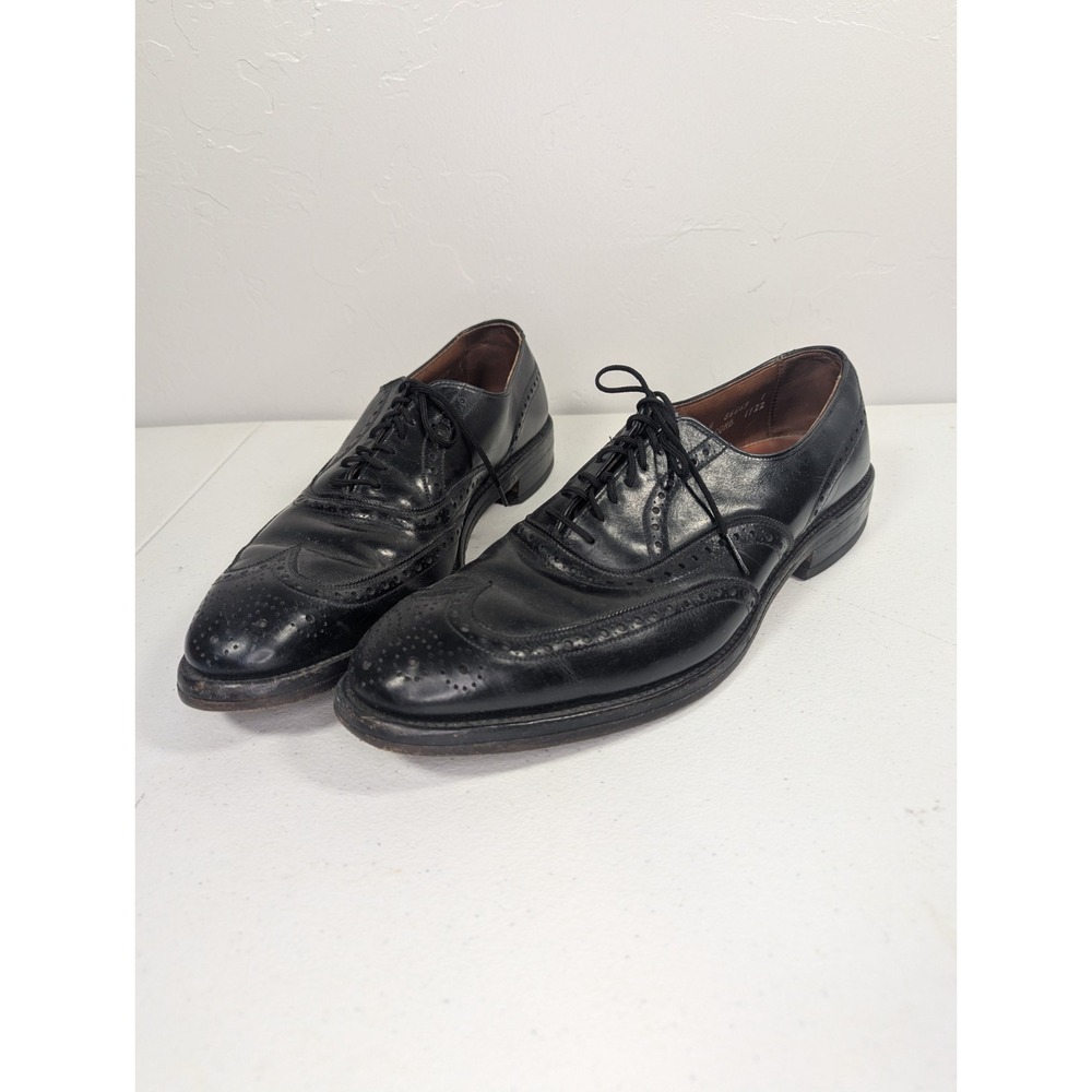 Vintage 1988 Allen‎ Edmonds Boulevard 6305 Black Calf Wingtip Oxford Shoes 11 A